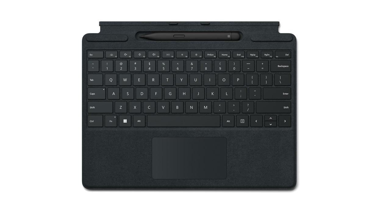 Microsoft Surface Pro Signature Keyboard  8X8-00014 with Slim Pen 2 – Black – (English/Arabic) - Miles Telecom Trading LLC Microsoft Surface Pro Signature Keyboard  8X8-00014 with Slim Pen 2 – Black – (English/Arabic) - Miles Telecom Trading LLC
